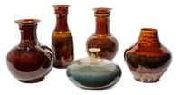 A Group of Five Haeger Pottery Vases Height of tallest 11 inches. — Sebastiano Maglio