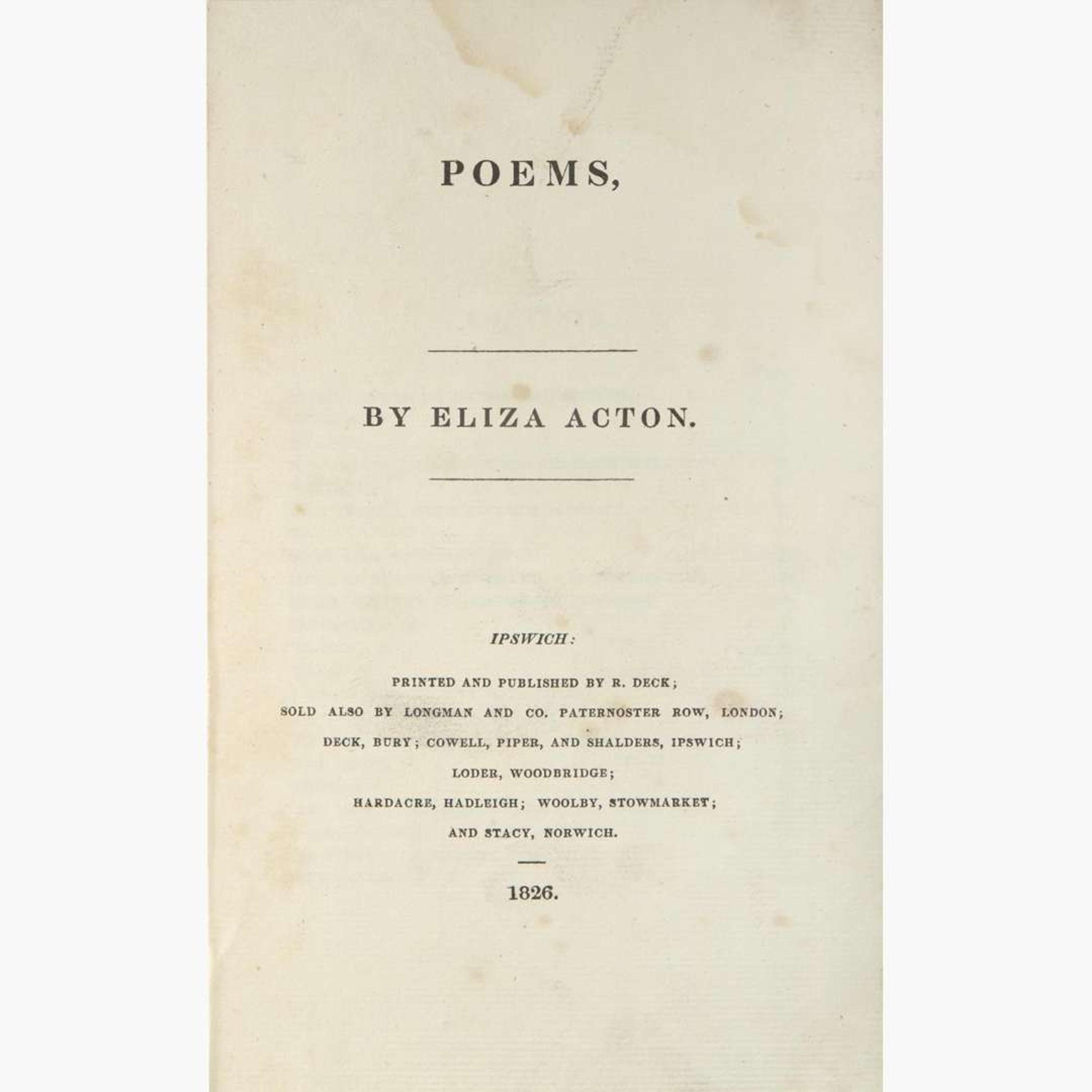 [Literature] Acton, Eliza Poems
