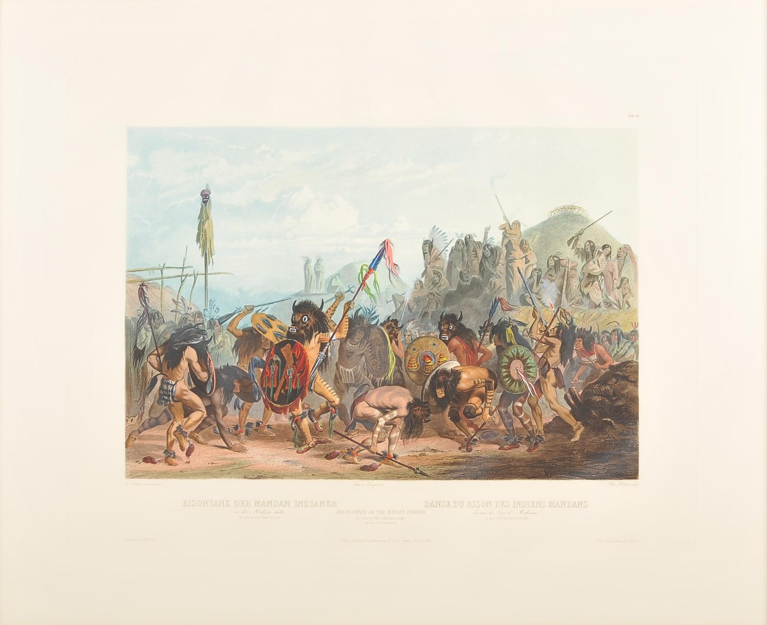 A Group of seven reproduction Karl Bodmer prints, comprising: