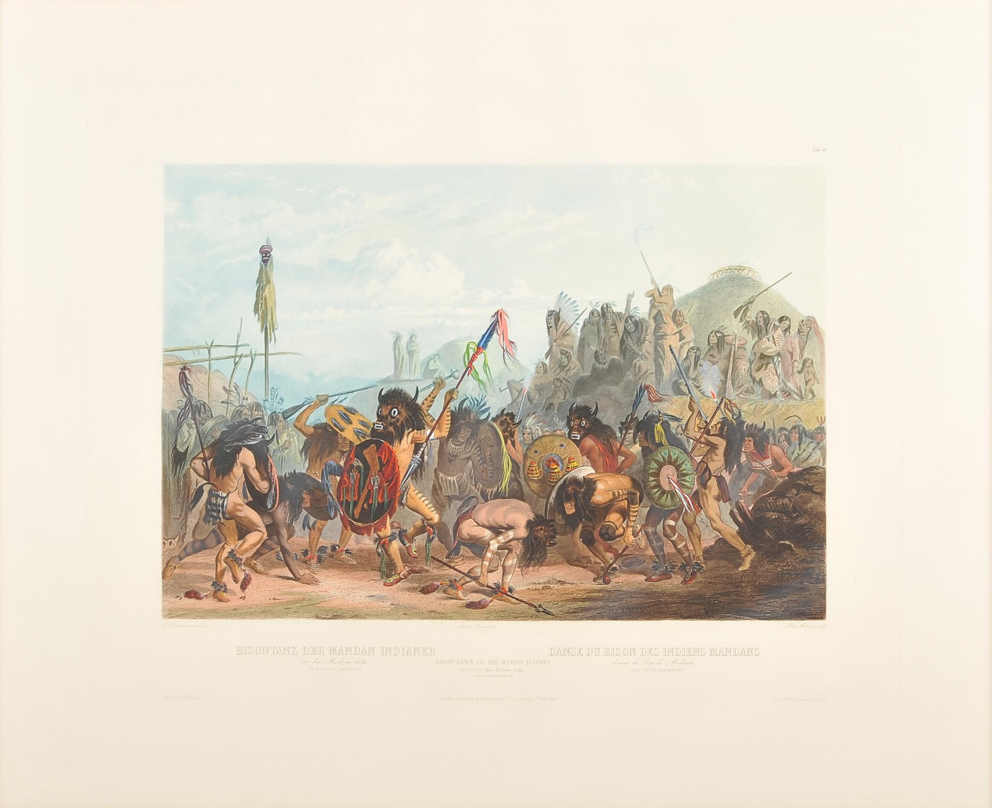 A Group of seven reproduction Karl Bodmer prints, comprising: