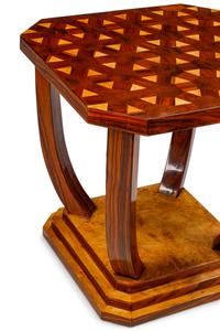 A Pair of Art Deco Style Parquetry Side Tables