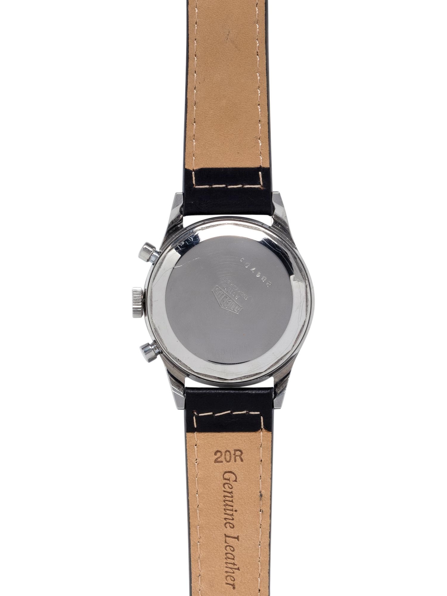 ANGELUS, VINTAGE, STAINLESS STEEL CHRONOGRAPH WRISTWATCH