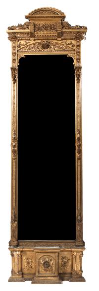 A Victorian Pier Mirror Height 121 inches.