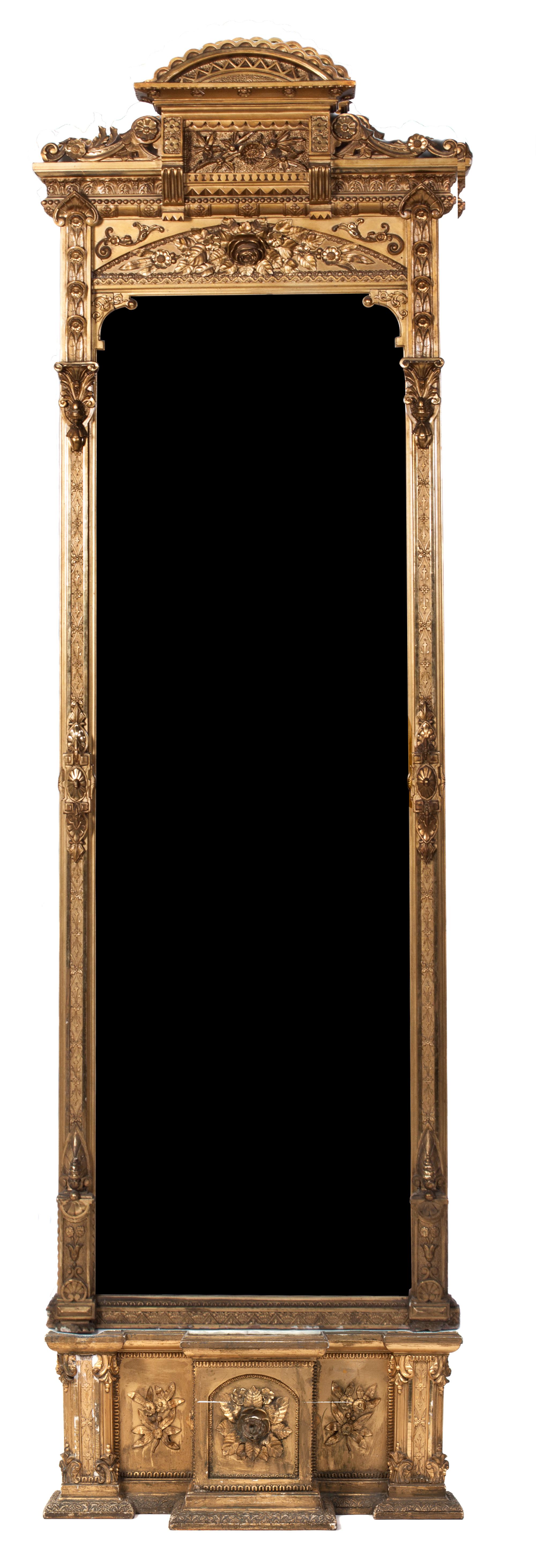 A Victorian Pier Mirror Height 121 inches.
