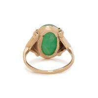 YELLOW GOLD AND JADE RING