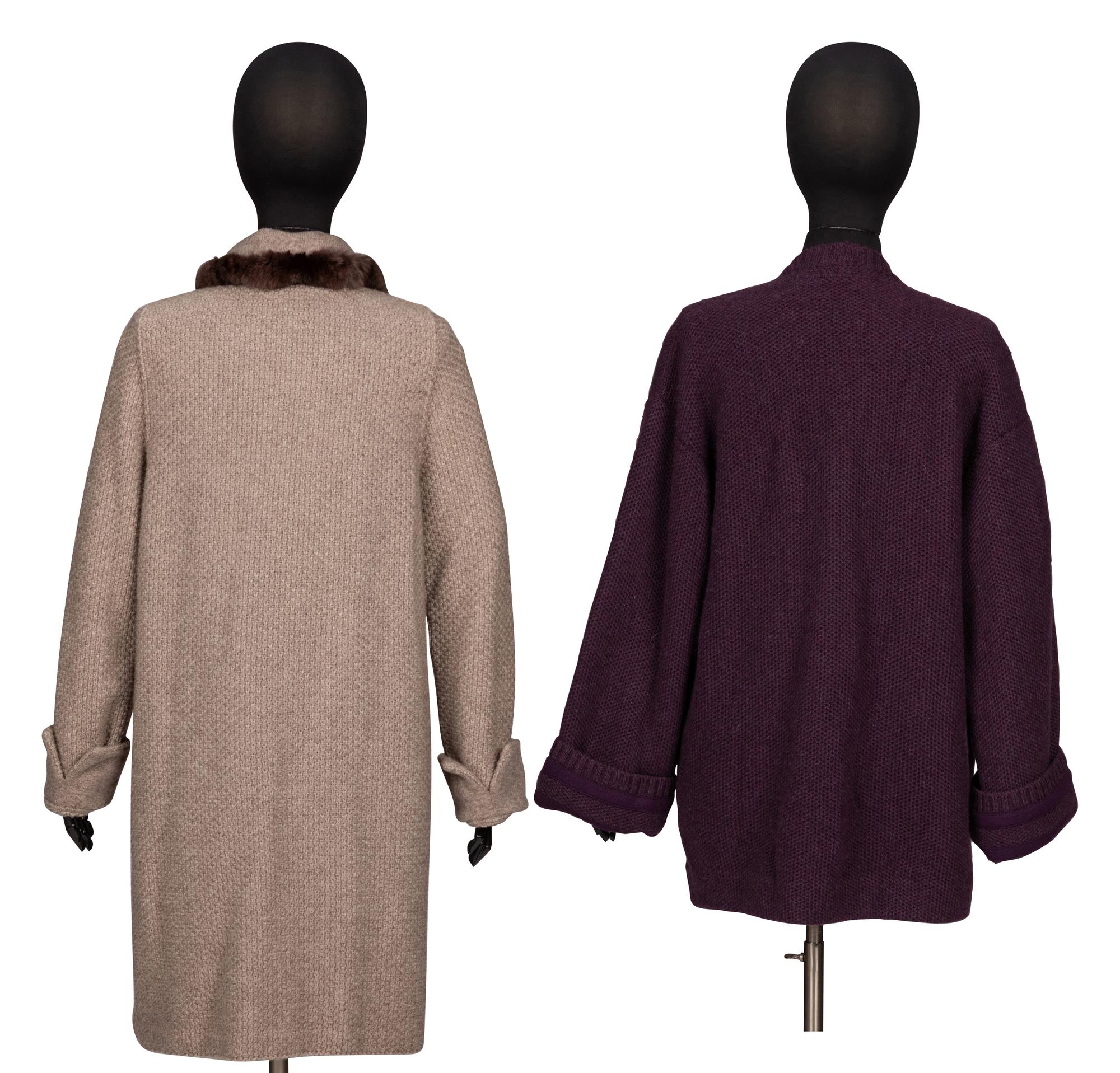 Two Designer Cardigans & Sable Scarf, Loro Piana and Chanel