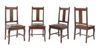 Arts and Crafts, FIRST QUARTER 20TH CENTURY, a set of eight oak side chairs