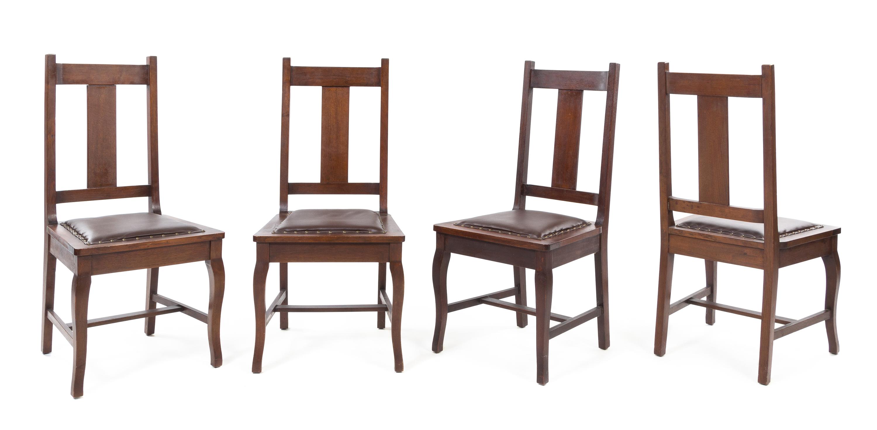 Arts and Crafts, FIRST QUARTER 20TH CENTURY, a set of eight oak side chairs