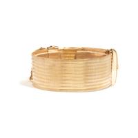 VICTORIAN, YELLOW GOLD AND ENAMEL TASSEL BRACELET