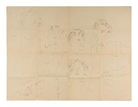 Studies for a Boy Book (Bodley Gallery Announcement) together with another unsigned print by the artist