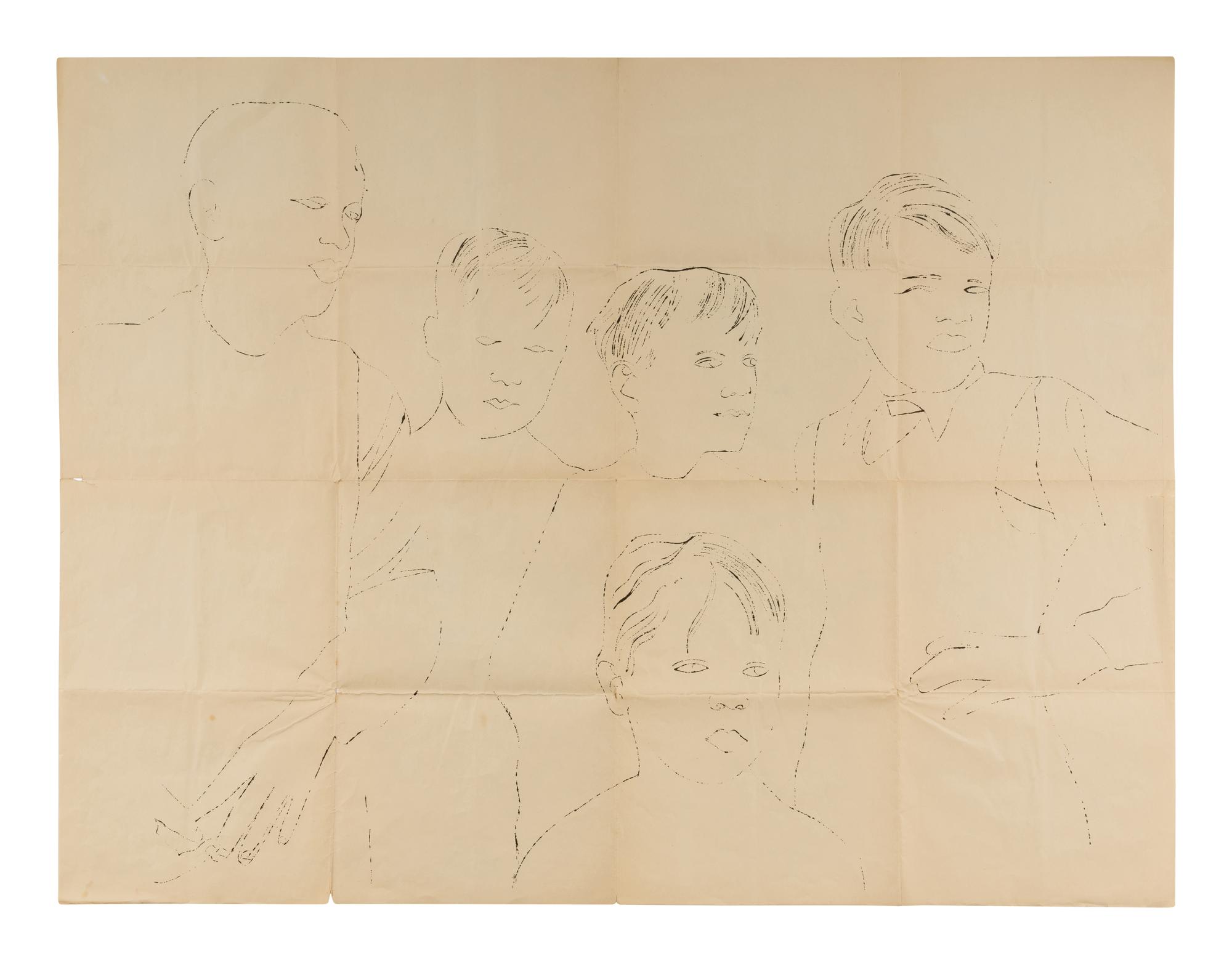 Studies for a Boy Book (Bodley Gallery Announcement) together with another unsigned print by the artist
