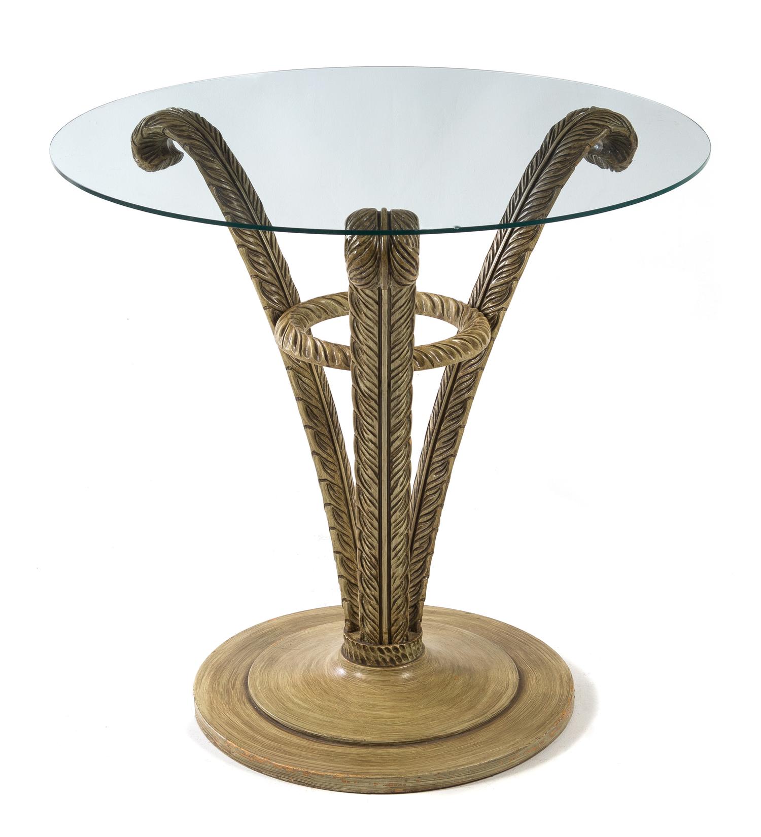 An American Painted Wood Occasional Table Height 29 x diameter 30 inches. — MID TO LATE 20TH CENTURY