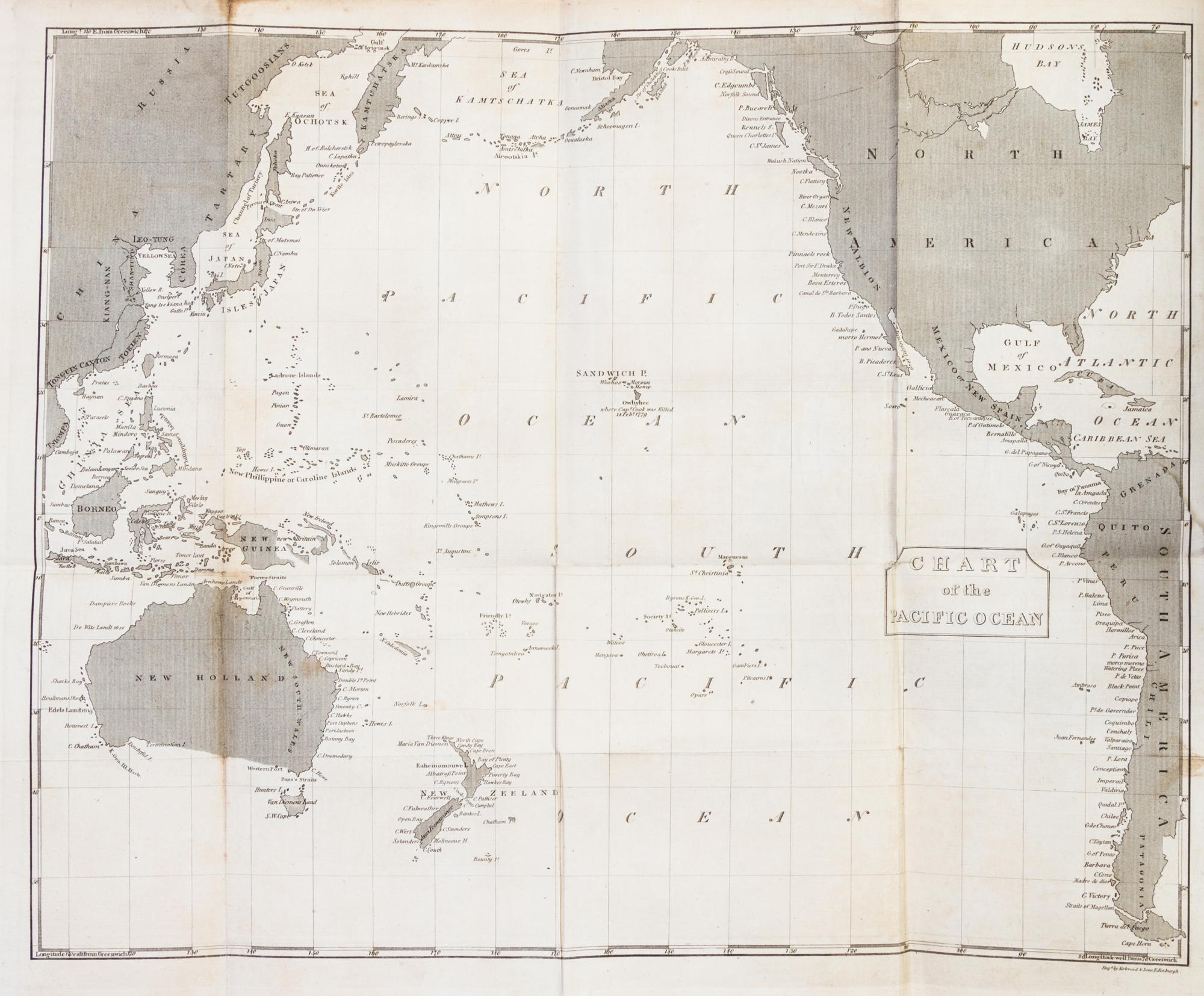 COOK, CAPTAIN JAMES. Captain Cook's Voyages Around the World. Glasgow, 1807. 2 (of 3) vols.