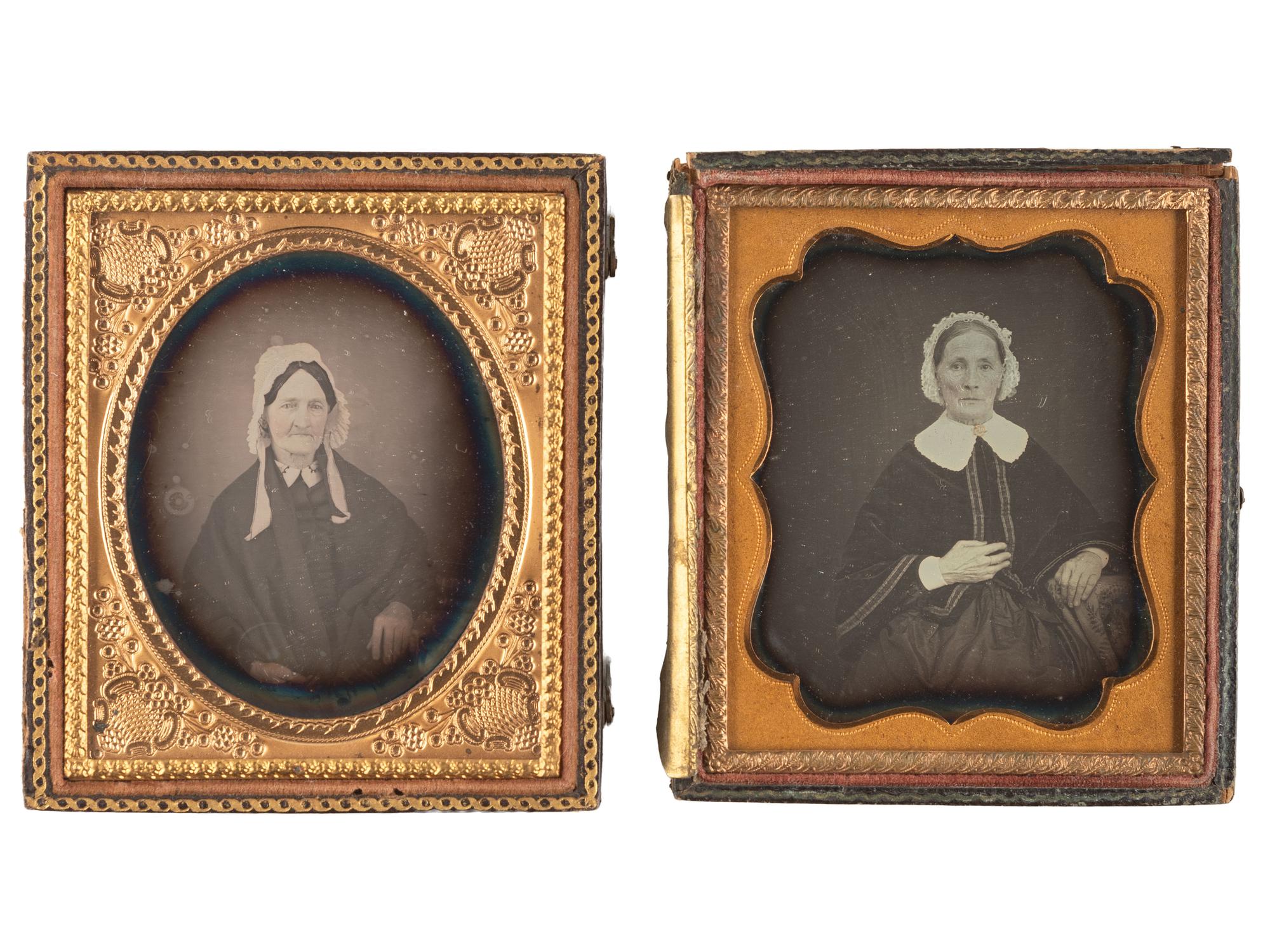 [EARLY PHOTOGRAPHY]. 26 sixth plate daguerreotype portraits of middle aged and older women wearing bonnets.
