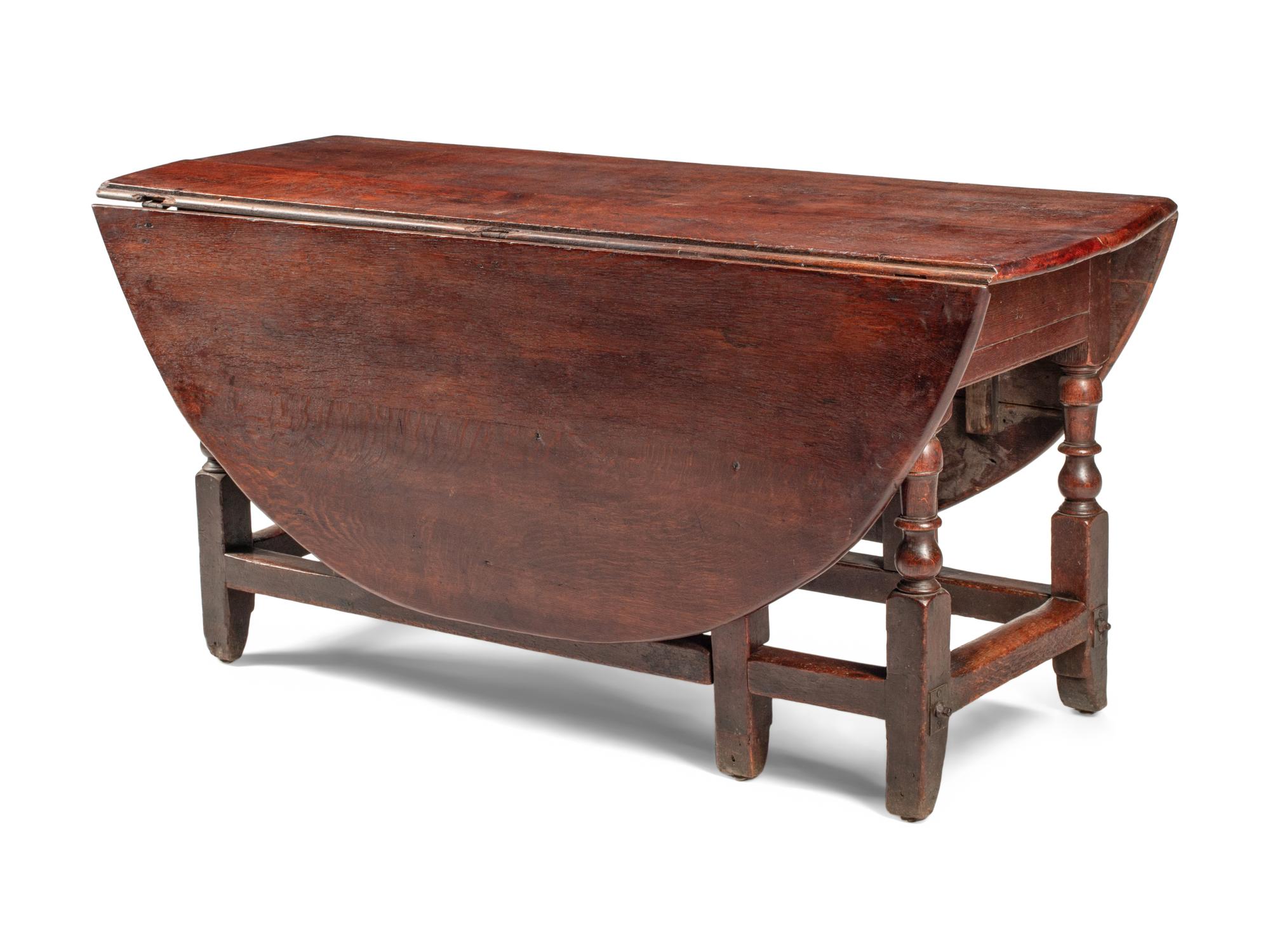 A William and Mary Style Oak Gate-Leg Table