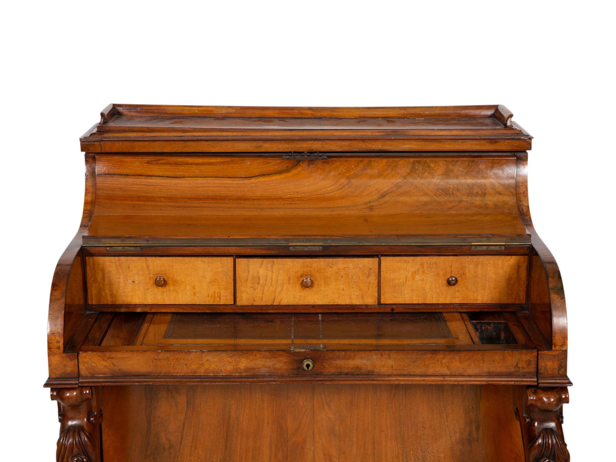 A William IV Burl Walnut Davenport Desk