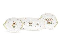 Three Herend Rothschild Bird Porcelain Platters