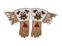 Plateau Beaded Hide Gauntlets