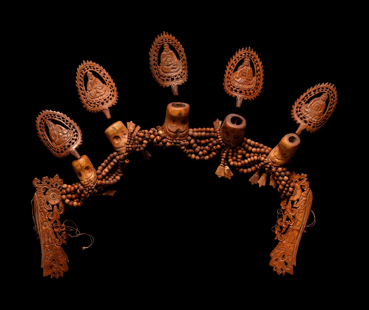 A Set of Tibetan Ritual Bone Apron and Jewelry
