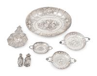 A Group of German Silver Table Articles