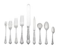 A Tiffany and Co. Florentine Silver Flatware Service