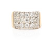 A Bicolor Gold and Diamond Band, Hearts on Fire, 15.50 dwts.