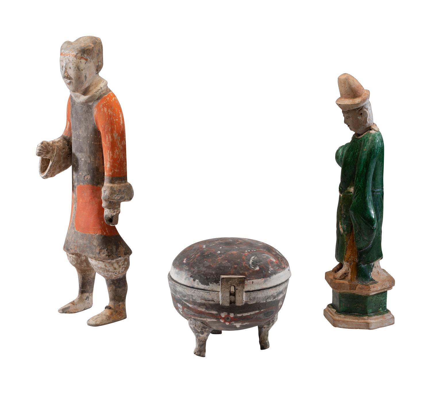 Three Chinese Ceramic Funerary Objects