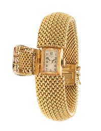 A 14 Karat Yellow Gold and Diamond Surprise Wristwatch, Ebel, 35.00 dwts.