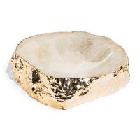 A Contemporary Parcel-Gilt Rock Crystal Bowl
