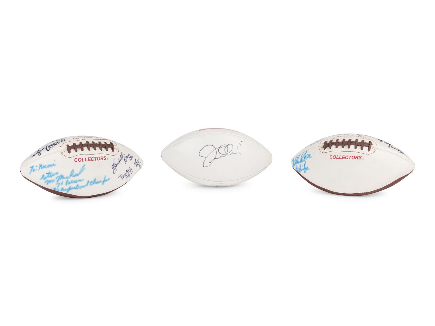 A Large Group of Chicago Bears Signed Autograph Items Including Dan Hampton and William Perry