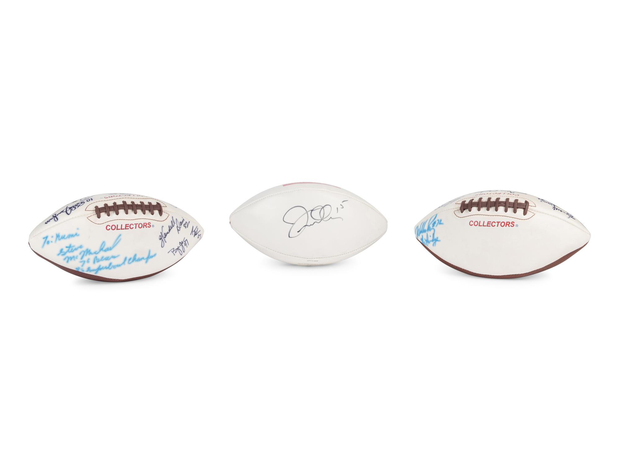 A Large Group of Chicago Bears Signed Autograph Items Including Dan Hampton and William Perry