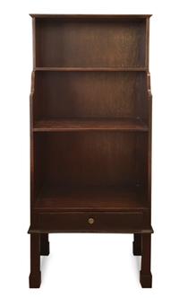 An English Stained Pine Book Shelf Height 43 x width 18 3/4 x depth 10 7/8 inches.