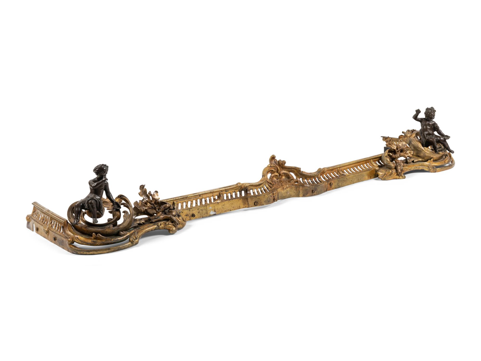 A French Gilt Bronze Fire Fender