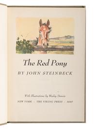 STEINBECK, John (1902-1968). The Red Pony . Wesley Dennis, illustrator. New York: The Viking Press, 1945.