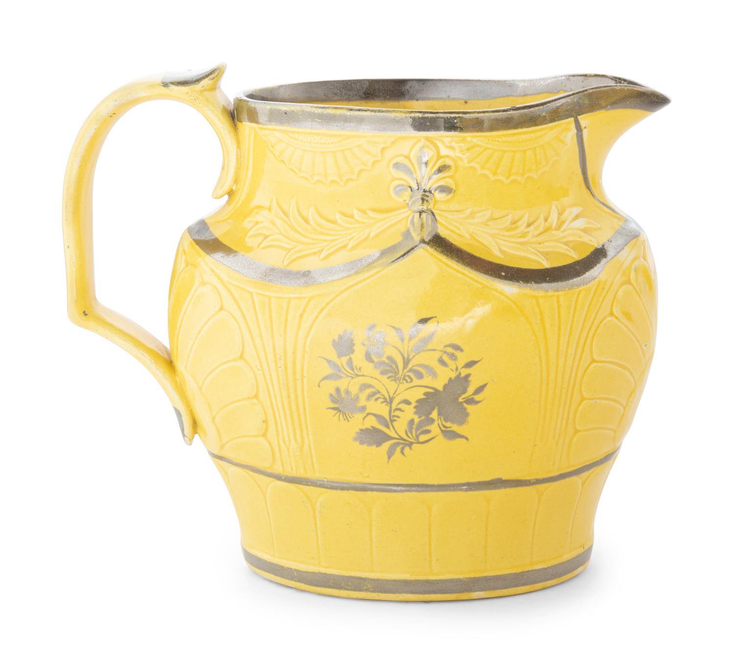 A Collection of Thirteen English Yellow Ground Transfer Wares