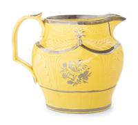 A Collection of Thirteen English Yellow Ground Transfer Wares