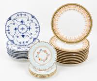 A Set of Eight Royal Copenhagen Porcelain Dessert Plates Diameter of first 7 1/2 inches. — SECOND HALF 20TH CENTURY