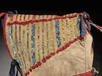 Cheyenne Quilled Buffalo Hide Cradle