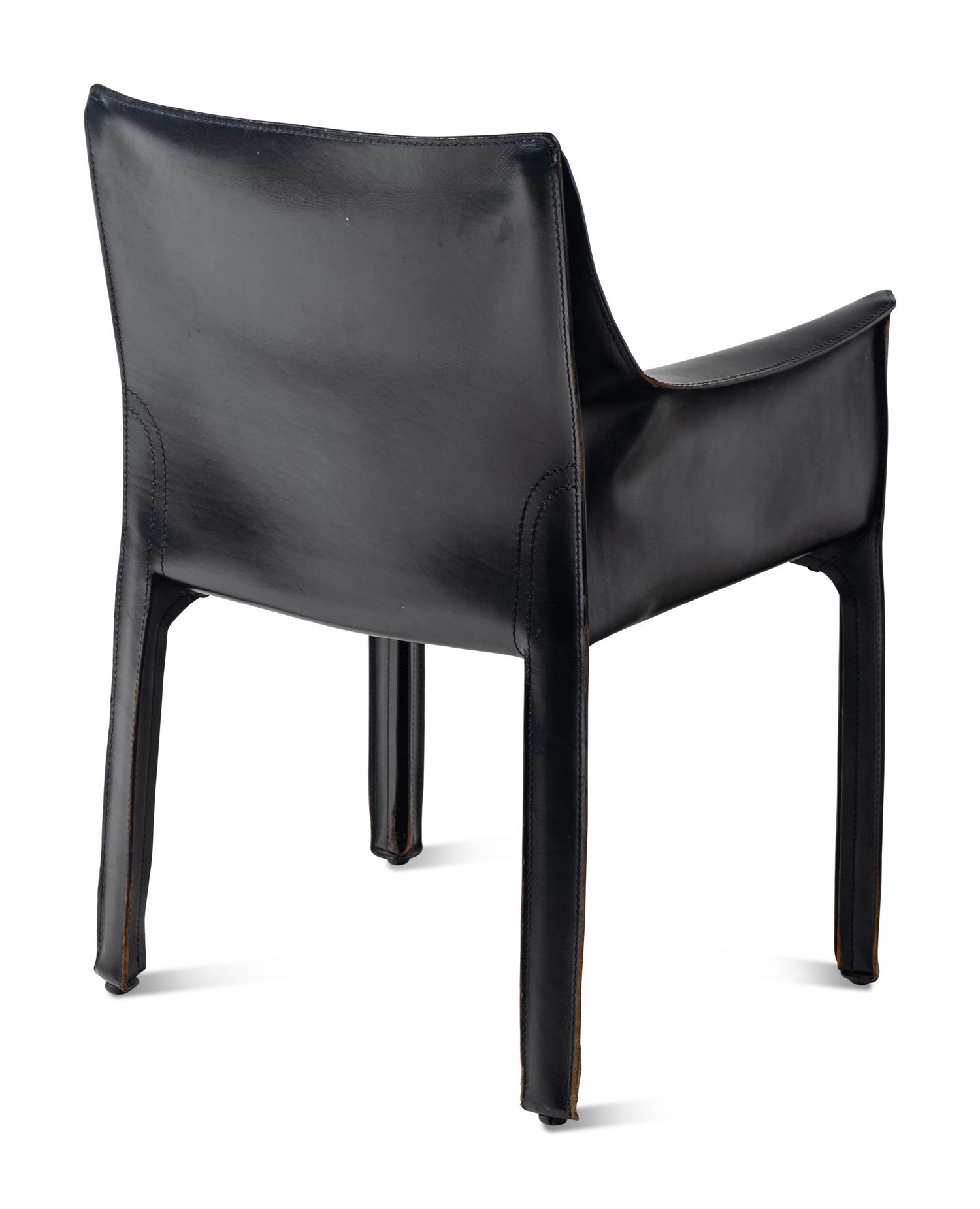 Set of Six Cab Dining Chairs, c. 1976 Cassina, Italy