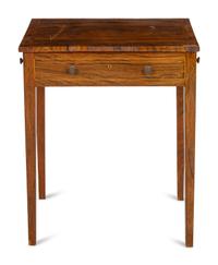 A George III Style Rosewood String-Inlaid Work Table