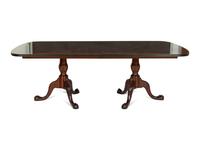 An English Mahogany Double Pedestal Dining Table