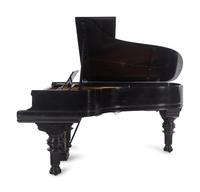 A Steinway and Sons Ebonized Concert Grand Piano