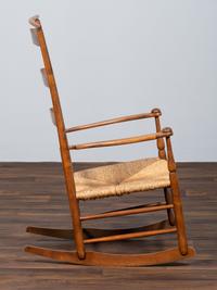 A Shaker Rush-Seat Rocker