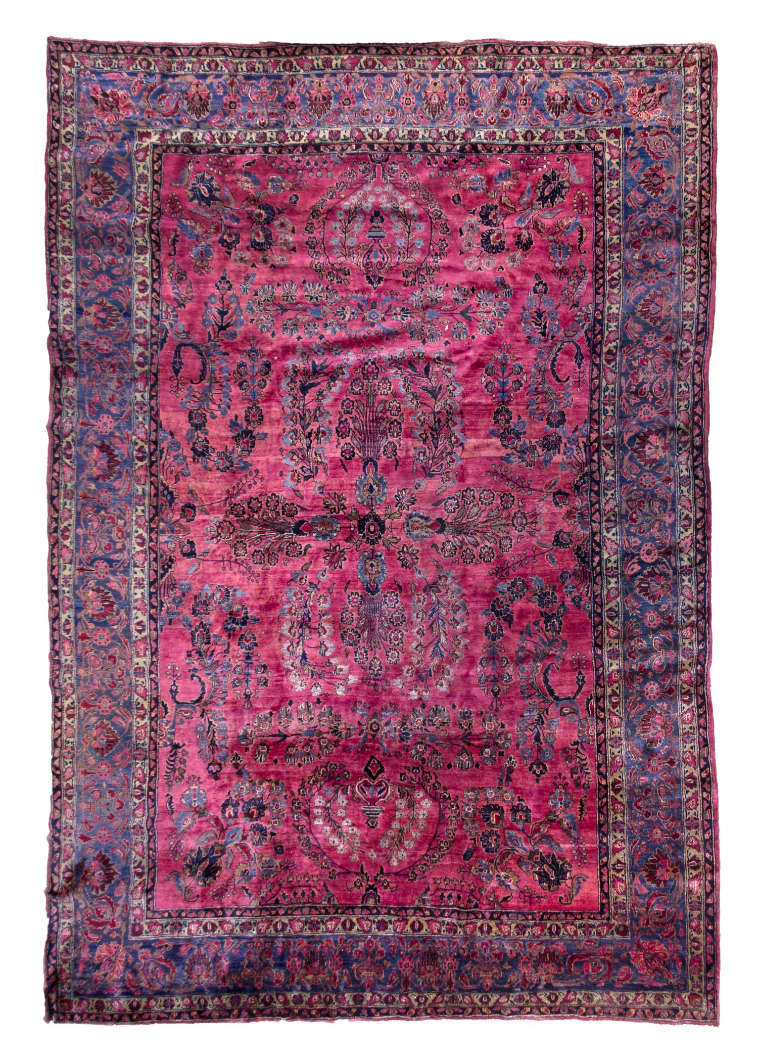 A Sarouk Wool Rug, 12 feet 5 inches x 8 feet 8 inches.