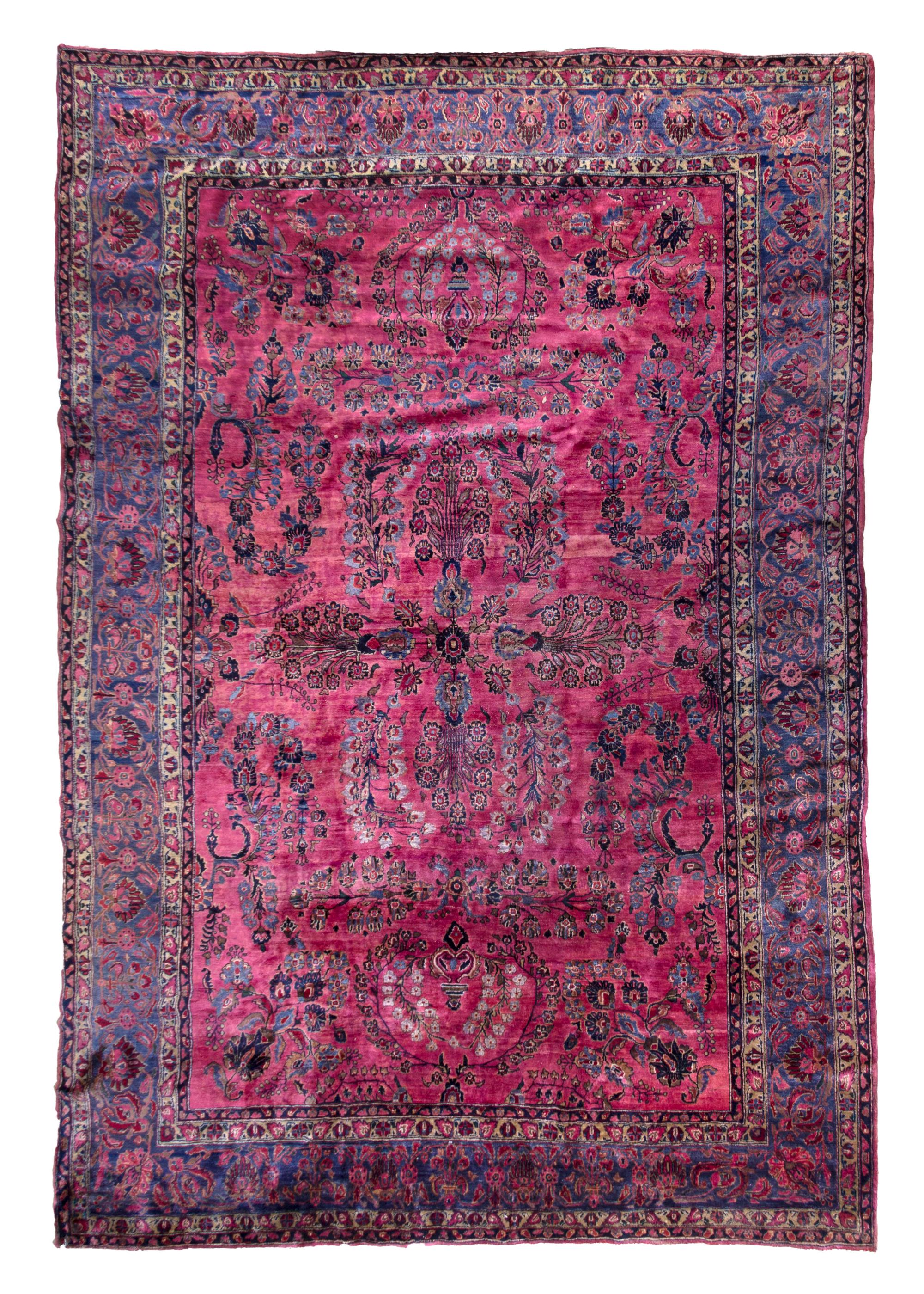 A Sarouk Wool Rug, 12 feet 5 inches x 8 feet 8 inches.