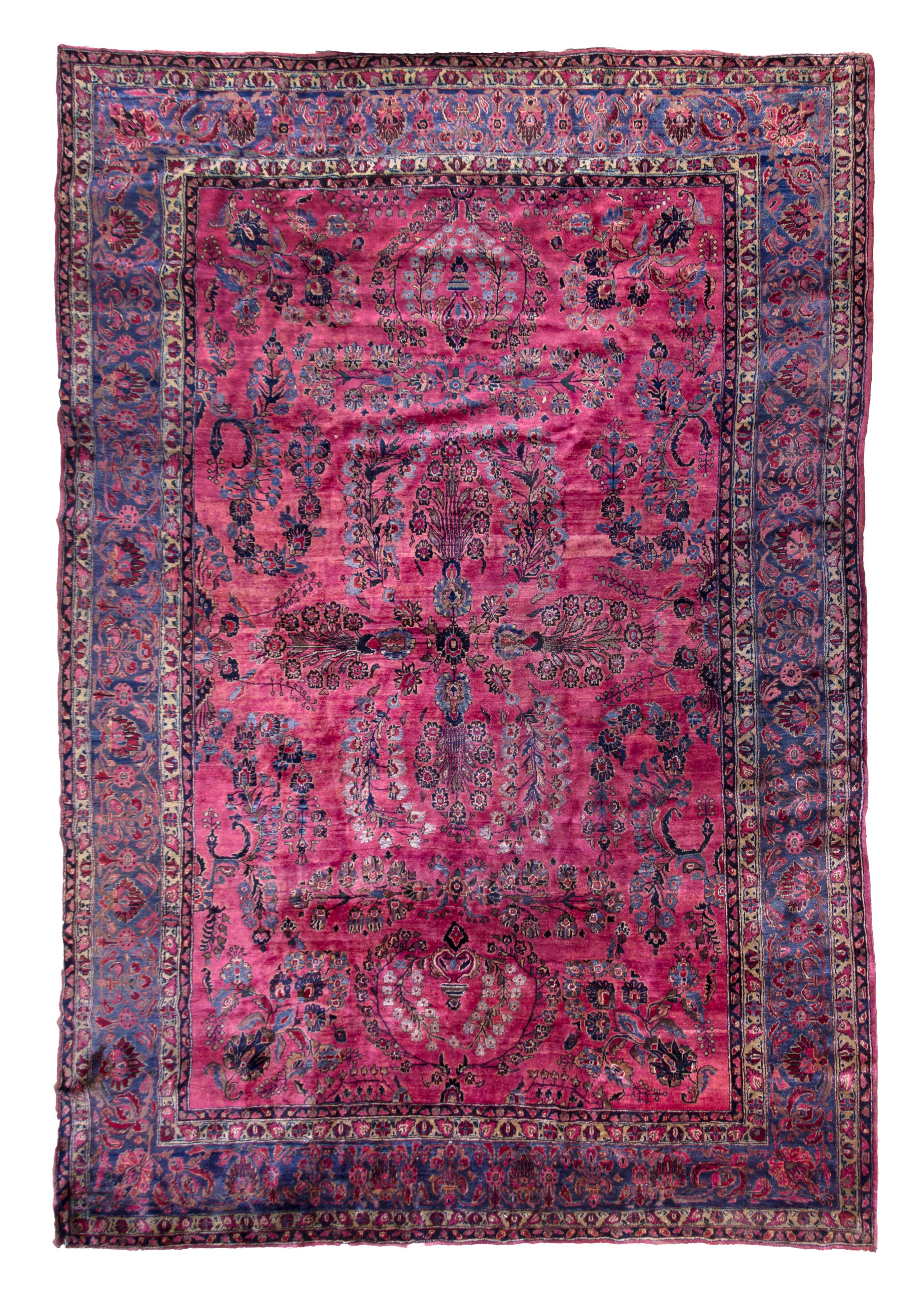 A Sarouk Wool Rug, 12 feet 5 inches x 8 feet 8 inches.