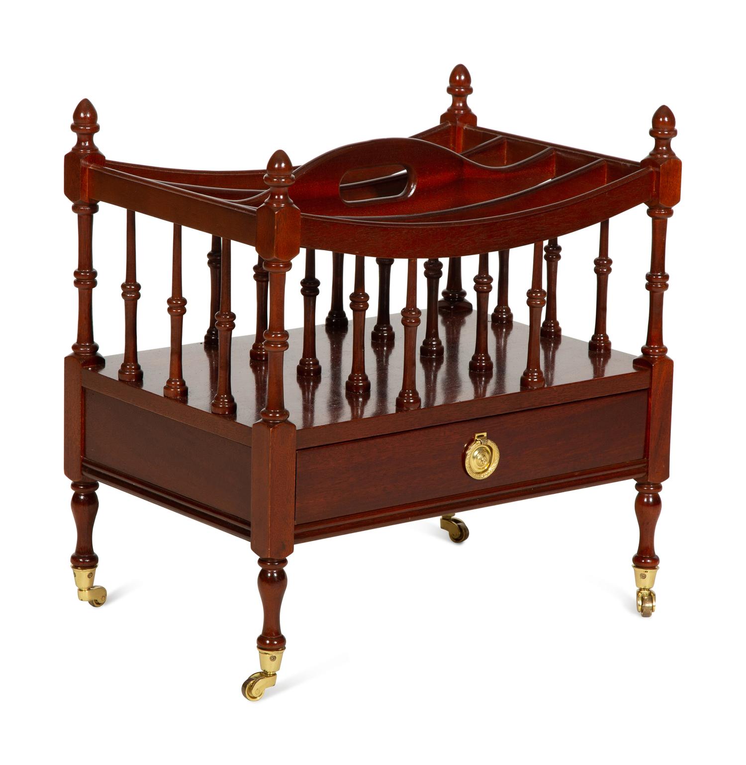 A Turned Mahogany Canterbury