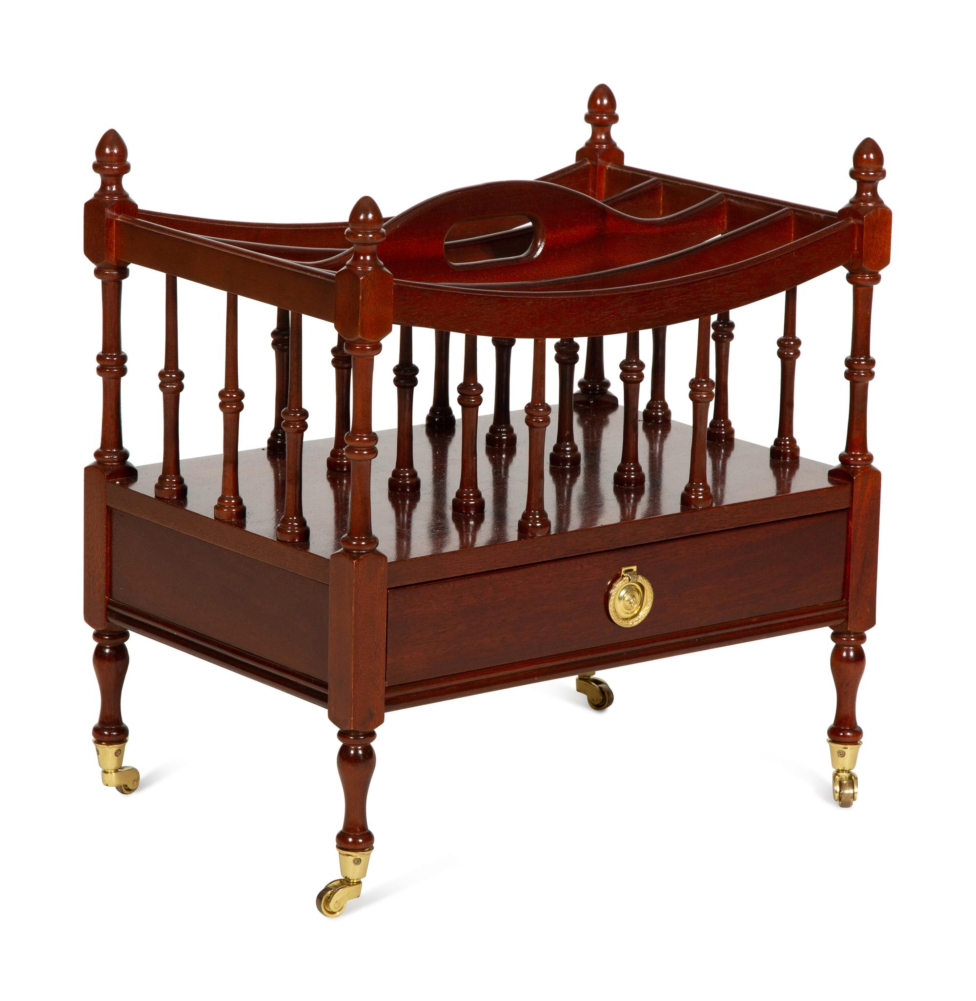 A Turned Mahogany Canterbury