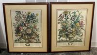A Group of Four Seasonal Botanical Prints Height 32 x width 26 inches (framed).