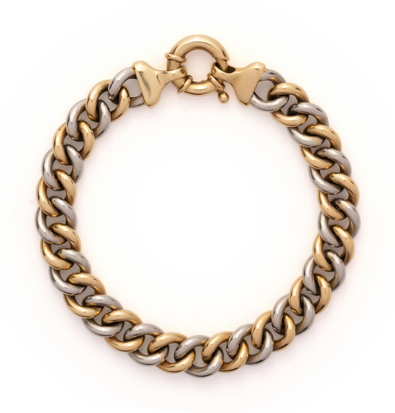 YELLOW GOLD AND PLATINUM BRACELET